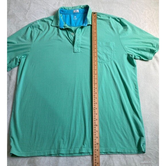 Johnnie O Mens Polo Shirt Extra Large Green Stretchy Golf Surfer Hangin Out - Picture 5 of 7